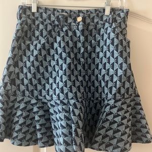 Sandro

Paulina Jacquard Denim Flounce Mini Skirt